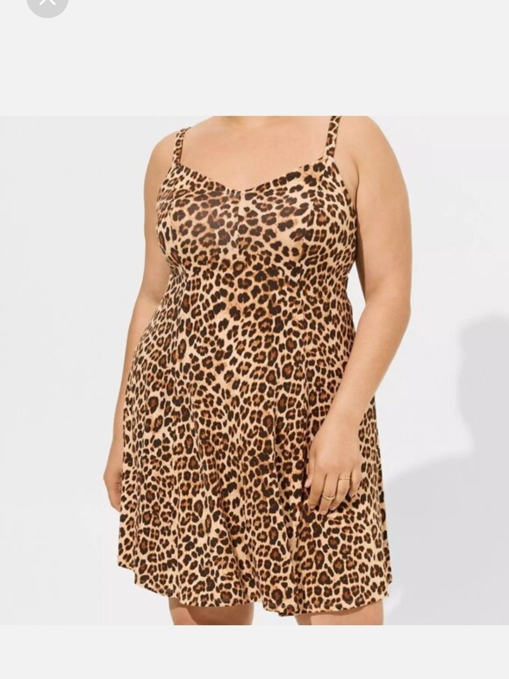 torrid Leopard Print Slip Dress - Brown, Black